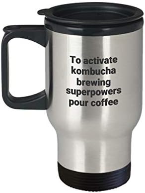 Чаша За Приготвяне На Комбуча За Пътуване - Забавно Саркастическая Термоизолированная Кафеена Чаша От Неръждаема Стомана Superpower В Подарък