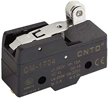 X-DREE TM-1704 SPDT Незабавен микро-крайния изключвател с къс роликовым лост незабавни действия (Microinterruttore micro-attuatore