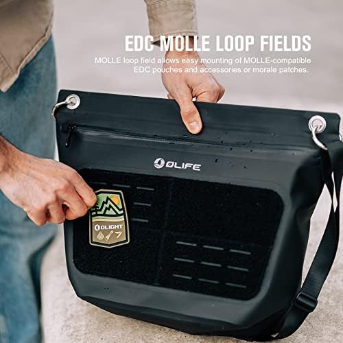 Чанта-месинджър OLIFE Drytrip, Брызгозащищенная чанта за лаптоп за през рамо с Персонализирано поле MOLLE и Подвижен калъф