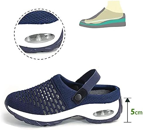 YUEWS/Дамски Ортопедични обувки без шнур за ходене при диабет на въздушна възглавница-Дишащи Меш джапанки-мюли с поддръжка