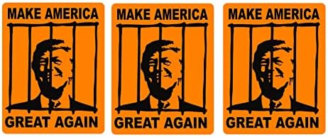 Заключи ГО, Доналд Тръмп, в затвора Стикер Направи Америка отново Велика (3 опаковки) Етикети / Стикери