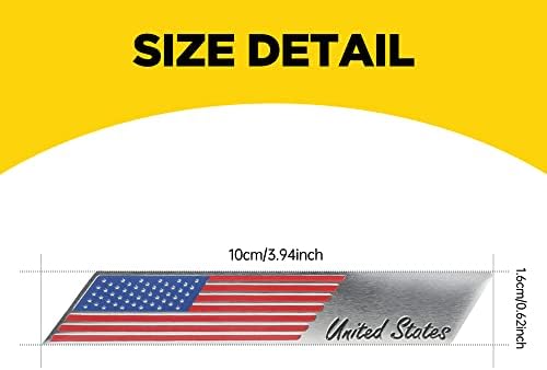 2 бр. Метални Стикер за автомобил, 3D Стикери с Емблемата на Хартата на Съединените Щати, Стикер с американския флаг от Алуминиева
