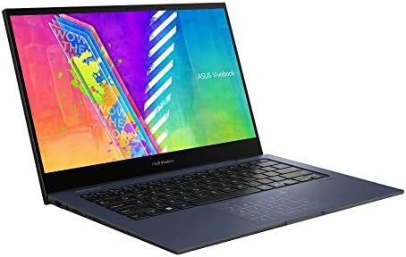 Лаптоп ASUS VivoBook Go 2 в 1, най-новият тънък и лек лаптоп 14HD Touch Flip, Intel Celeron N4500, 4 GB оперативна памет, 64 GB eMMC,