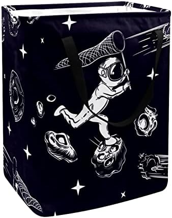 Сгъваема Кошница за Дрехи с Принтом Звезди Космически Астронавти от Карикатура, 60Л Водоустойчив Кошници за Бельо, Кошница