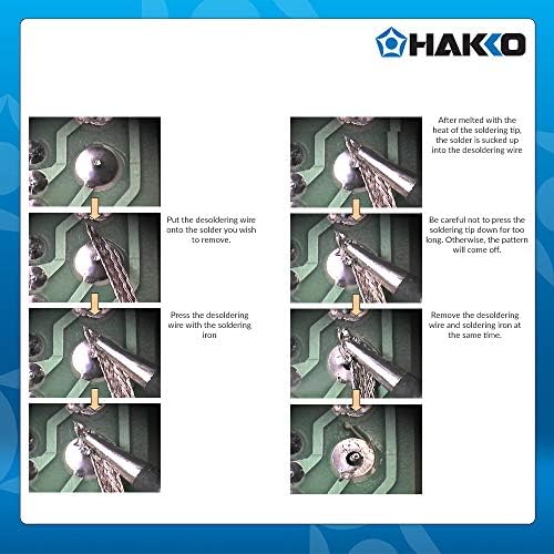 Плитка за премахване на изолация HAKKO ФИТИЛ No Clean 3.0 мм x 1,5 м