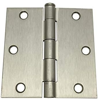 Врата на панта Colester Direct 3,5 x 3.5 с квадратна радиус ъгъл (12.Сатинированный никел)