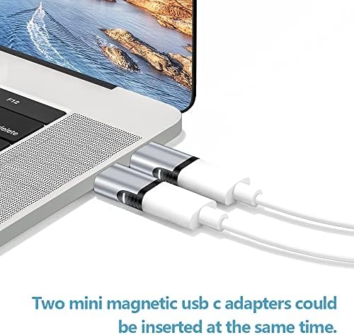 SHEEAST Магнитен USB Адаптер C 2 опаковки 24-пинов Мини-Магнитен Конектор USB адаптер C Директен 100 W PD Бързо зареждане на 20 GB Трансфер