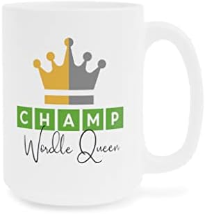 Чаша Champ Wordle Queen Wordle - Подарък Wordle за Нея - Подарък за приятелка - Подарък Wordle - Подарък за Деня на майката - Подарък