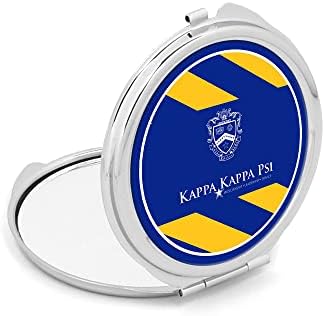 greeklife.съхранява Компактно Козметично Кръгло огледало за двойна грим Kappa Psi Fraternity Compact (Kappa Kappa Psi 5)