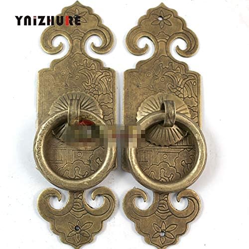2 елемента 100 мм Китайска Антични Дръжка за шкаф с медна врата Китайската Арка - (Цвят: B)