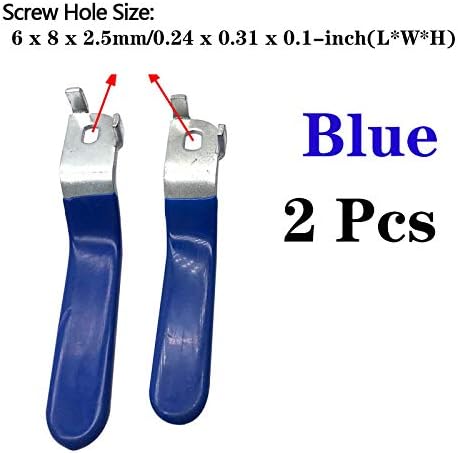 2 Бр. Размера на дупките в синя дръжката на вентила 6x8 мм, дебелина на дупки 2.5 мм, общата дължина 96 мм (6x8x2,5 мм)