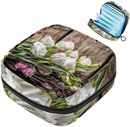 Чанта За Съхранение на Хигиенни Кърпички, Периодична Чанта, Чанта за Тампони, Косметичка, Акварел Модел на Цветето на Растенията