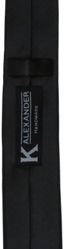 Alexander K. Нов Мъжки Обикновен Черен Ретро-Тясна Вратовръзка 1,5 инча