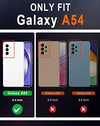 Калъф SHIELDON за Galaxy A54 5G 6,4 , една Чанта-портфейл от естествена кожа с RFID заключване, Притежател на кредитна