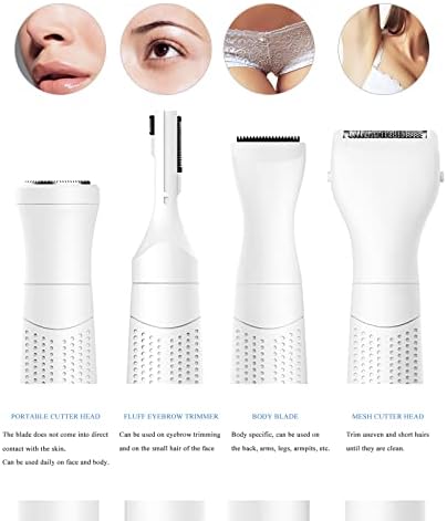 Самобръсначка за жени, Машинка за подстригване, 4 в 1, Безболезнена Бръснач за Бикини, Вежди, Подмишниците, USB-Епилация на лицето