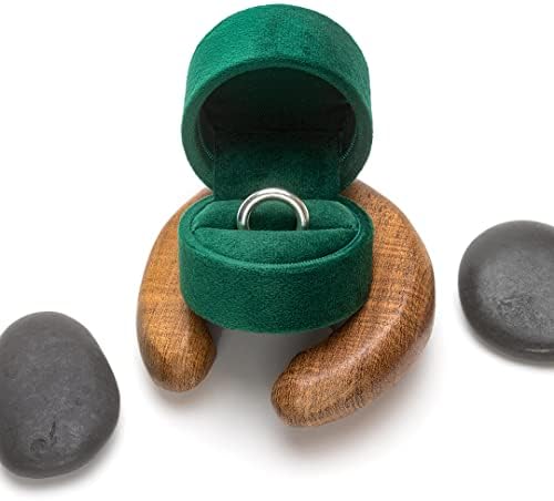Кутия за пръстените Зелена многократна употреба и защитен титуляр за пръстените, който ще направи Вашето предложение за едно незабравимо