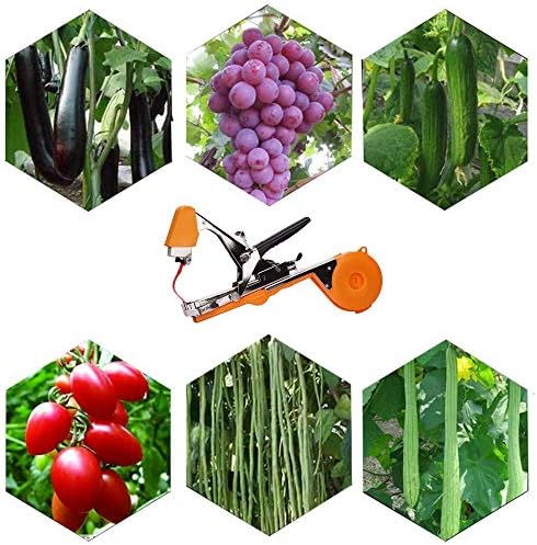 Машина за връзване на растенията EKOHOME, Градински лента инструмент с 10 ролята на лепенката и 1 скоростна Клипове за зеленчуци,