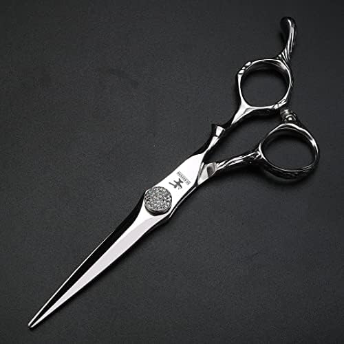 Диамантени Включва Ножици за коса 6 инча от стомана 440C, Професионални Ножици за подстригване и филировки, Фризьорски Ножици за оформяне