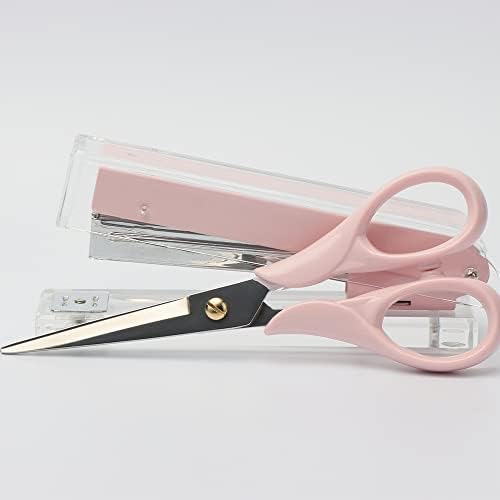 Розови Ножици 6,5 Офис Ножици Кръгли Универсални Ножици Професионален Шивач Ножица за Плат за училища и къщи (Розови Ножици)