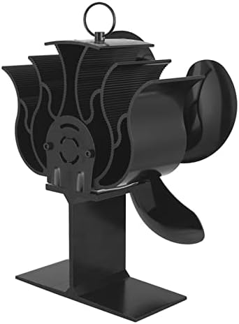 LYNLYN черно камина, 4 вентилатор за отопление, горелка с дърва, екологични тих вентилатор, ефективно разпределение на топлината в
