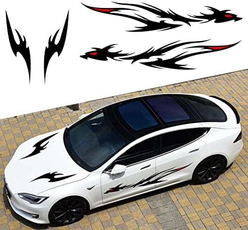 YAMUDA предния Капак на Автомобила Корпус Flame Dragon Тотем Самоличността на Дръпна Цвете Модификация на Декоративни Стикери са 4 БР YQ03