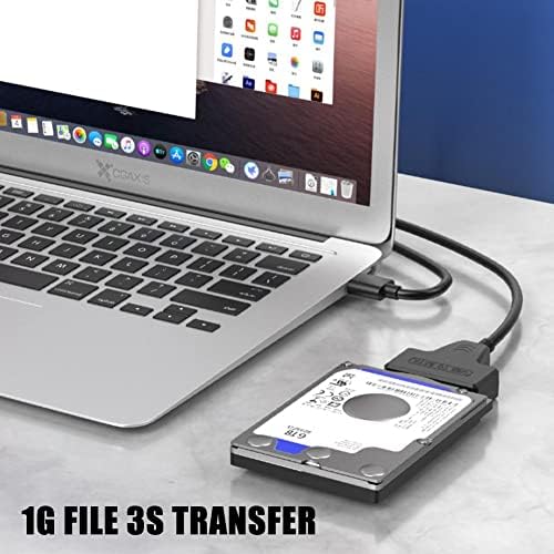 Кабел HFINGAQEX USB3.0/Typec за SATA, адаптер за твърд диск, USB 3.0 и SATA III, Съвместим с твърд диск fHDD/SSD с адаптер за захранване