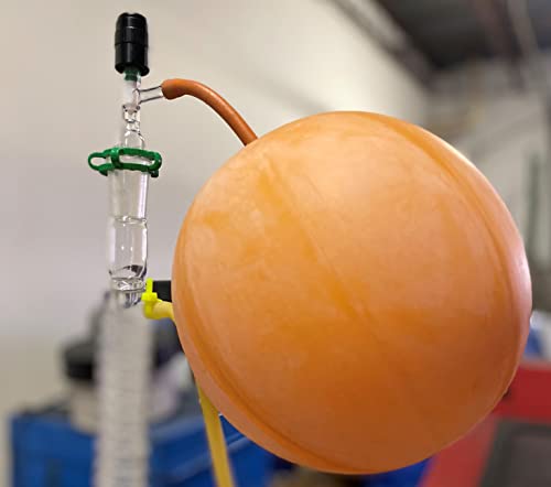 Балон от латекс, каучук за вземане на проби от газ, Оранжево, 1 л, LRB-L