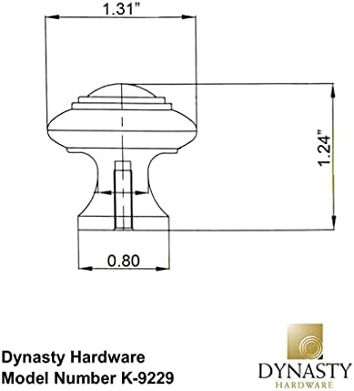 Концентрическая Дръжка за Обкова Dynasty Hardware K-9229-10B-25PK, Бронз, Настъргани с масло, 25 бр. в опаковка