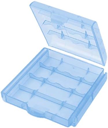 X-DREE 5 бр., синя прозрачна пластмасова кутия за съхранение с канавкой за батерии тип АА (Scatola portaoggetti a prova di plastica