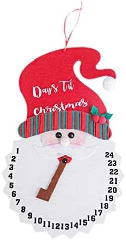 NUOBESTY Дядо Коледа Орнамент Коледен Календар за Обратно Броене Адвент Коледен Календар Коледна Плат Дядо Подвесное Украса Декорация