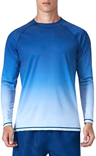 Мъжки Ризи За по плуване UPF 50 + Защита От Акне С Дълъг Ръкав, Плажни Ризи С Защита От Uv, Бързосъхнеща Тениска За Риболов