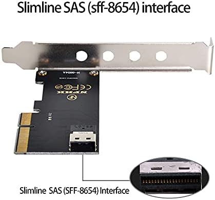 Комплект Xiwai PCI-E 4X, за U. 2 U2 СФФ-8639-СФФ-8654 SSD-адаптер Slimline SAS NVME PCIe SSD за дънната платка