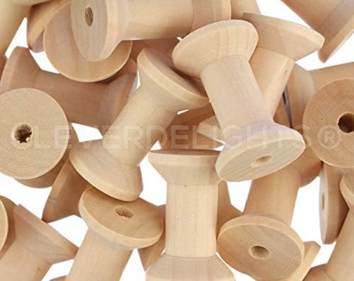 Дървени макари CleverDelights 1 3/4 x 1 1/8 - 25 Опаковки - Празни Занаятчийски сонда