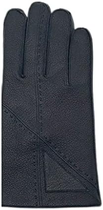 Зимни мъжки ръкавици N/A, Черни Топли Мъжки зимни ръкавици от кожа за шофиране и каране с руното облицовка (Цвят: A, Размер: 13)