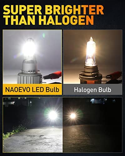 NAOEVO H15 Led Светлини за Предните Фарове Супер Ярки 500% Led Светлини 72 W 8000ЛМ ДО 6500 Гаранция 2 години 2 опаковки