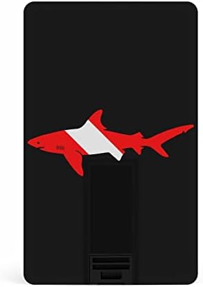 Shark Scuba Diver USB Флаш памет с Акваланг Персонални Кредитна Карта Памет Memory Stick USB Key Подаръци