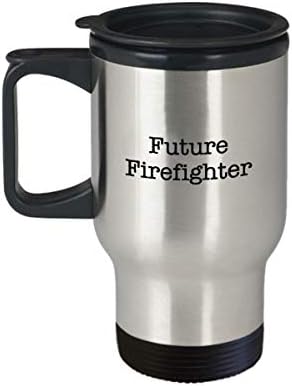 Подаръци на бала за мъже и Жени - Бъдещето на Пожарникар - Забавно и Саркастичная Пътна Чаша с Изолация за Син, Дъщеря, Съпруг,