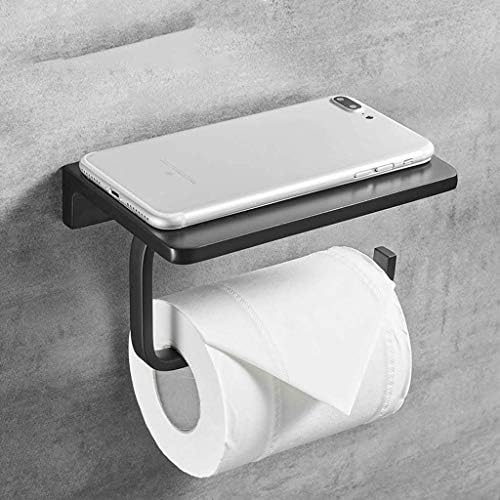 Държач за тоалетна хартия XJJZS - Държач за Тоалетна хартия с Рафт, Крепящийся към стената с Винтове за Баня, Неръждаема Стомана, Полиран