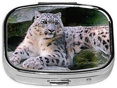 PSVOD Snow Leopard Преносим Мини Кутия за Дневни Таблетки За Пътуване - на Площада Напомняне За Хапчета