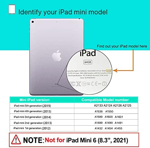 Детски калъф LTROP за iPad Mini 5/4/3/2/1, калъф за iPad Mini-7,9 инча с пагон, устойчив на удари калъф-поставка с химикалка за iPad Mini