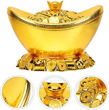 Централна Купа Изкуствен Златен Бар кюлчета Злато Ян Бао Ковчежета със Съкровища Китайски Талисман Просперитет Подарък Щастливи
