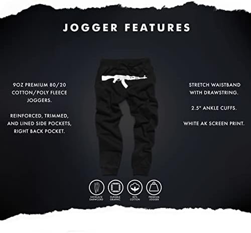 Мъжки Джоггеры Hastamuerte за бягане - Спортни панталони на Класически дизайн AK за мъже