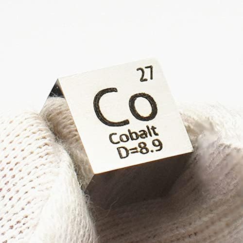 Cobalt Polished Element Cube Co Твърди Кубчета плътност на Метала с Акрилна кутия за обучение на събиране на елементи (0,39