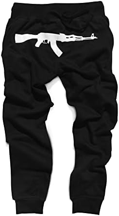 Мъжки спортни панталони Hastamuerte за бягане - AK Classic Design (as1, Alpha -, s, 3X_l, Обикновени, Regular, Черни, Малки, Regular)