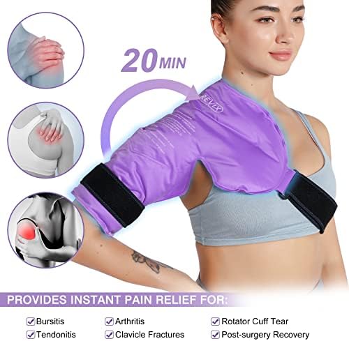 РЕВИКС Компрес за лед на рамото си при травми многократна употреба Гел и Компрес за лед на бедрото, за облекчаване на болката при бурсите