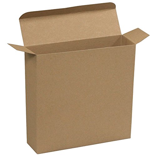 Картонени кутии с обратна подверткой за горната част на опаковката, 7 1/4 x 2 x 7 1/4, бяла (опаковка от 250 броя)