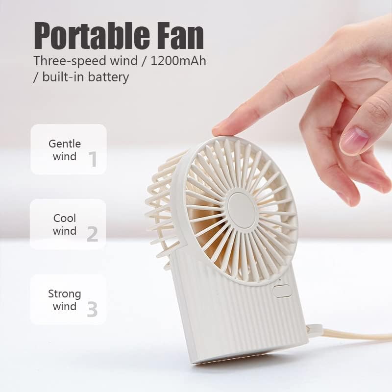 SDFGH Мини Тенис на Електрически Вентилатор Малък Преносим Охлаждащ вентилатор USB Акумулаторна Въздушен охладител Начало