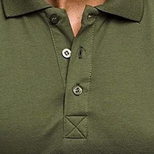Мъжки Ризи с къси ръкави за голф Regular Fit С Къс ръкав, Прилепнали Тениски с копчета, Летни Дневни Стаи тениски
