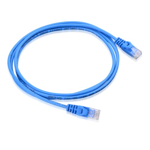 Стойността на кабела от 10 Gbit/с 5-опаковъчен Кратък ултра тънък Ethernet кабел Cat6 без довършителни с дължина 1 метър (тънък кабел Cat6) син цвят