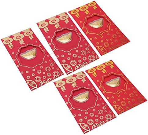 Азиатските 5шт Коледни червени пликове 2021 Подаръчен Плик хунбао Китайски червен Пакет Пари за Щастлива Нова година на